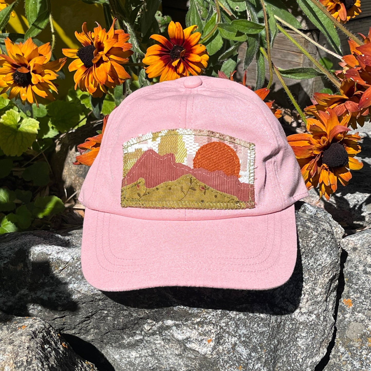 Pink Dad Hat - Mountain