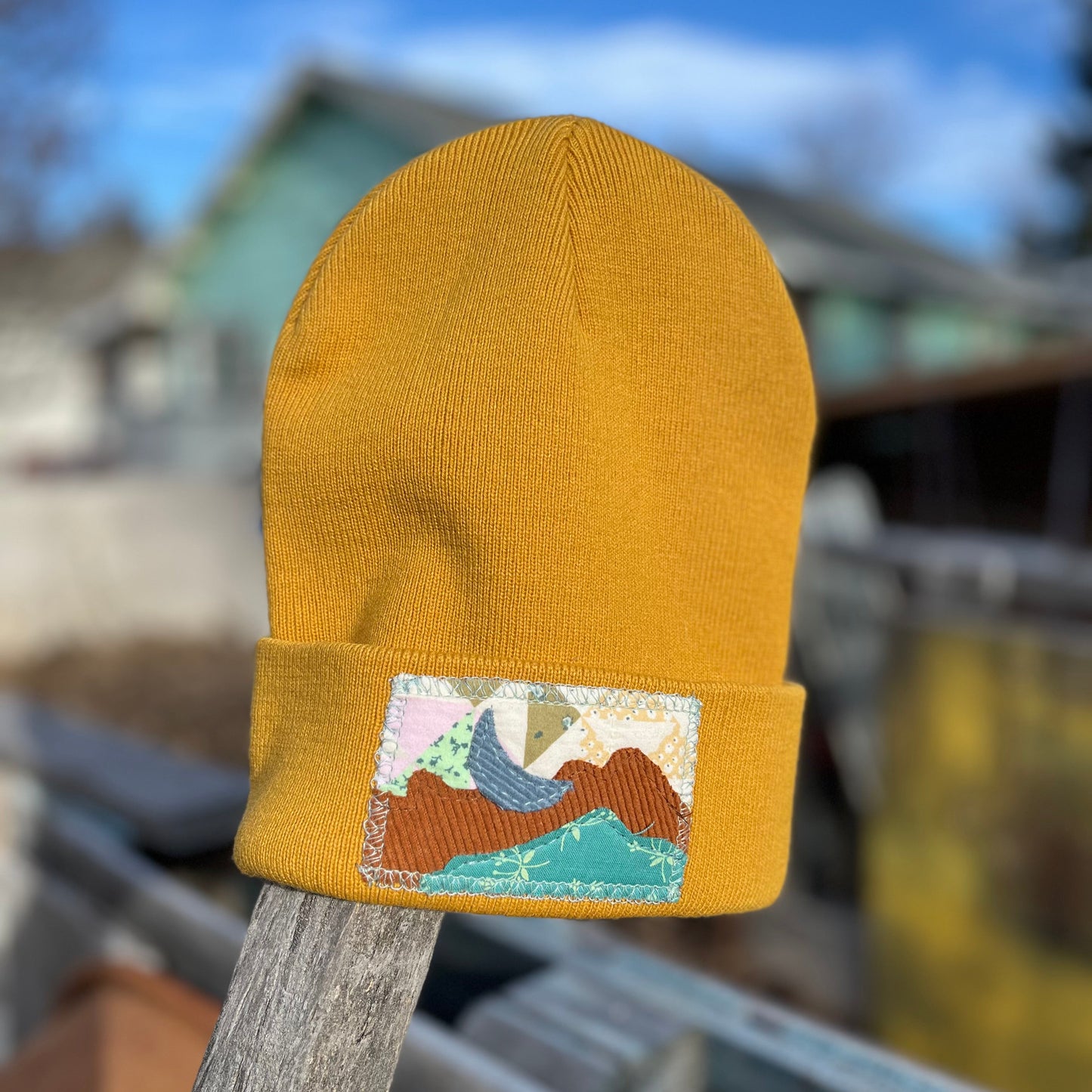 Yellow Beanie - Mountain