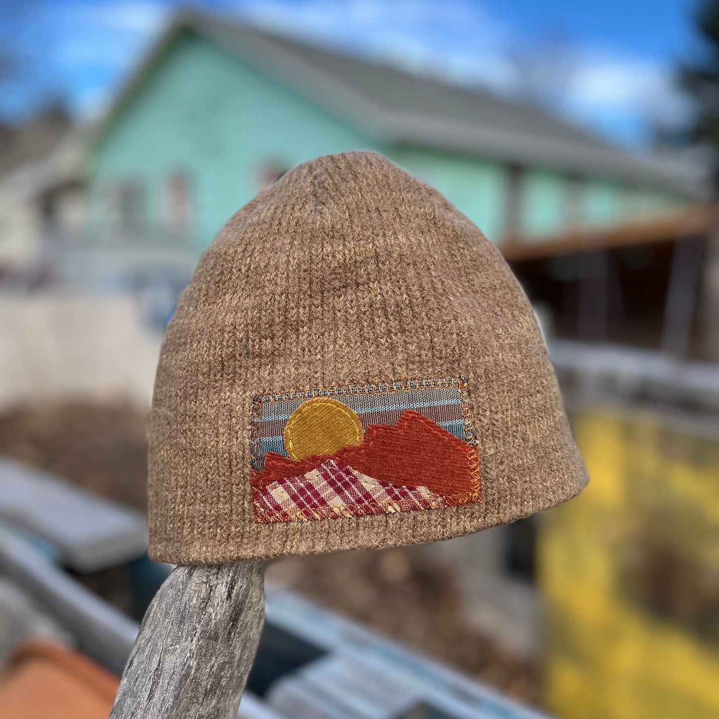 Brown Beanie - Mountain