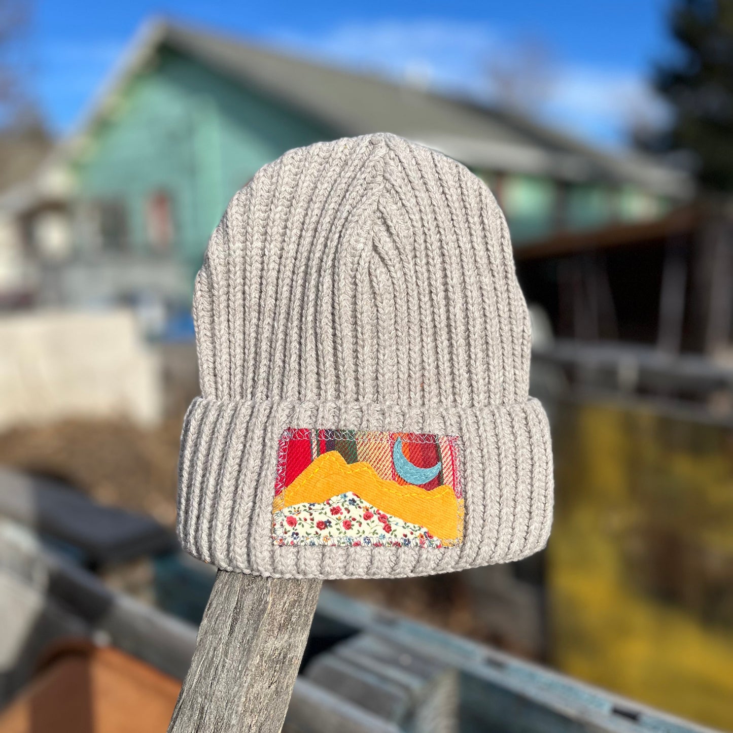 Light Grey Beanie - Mountain