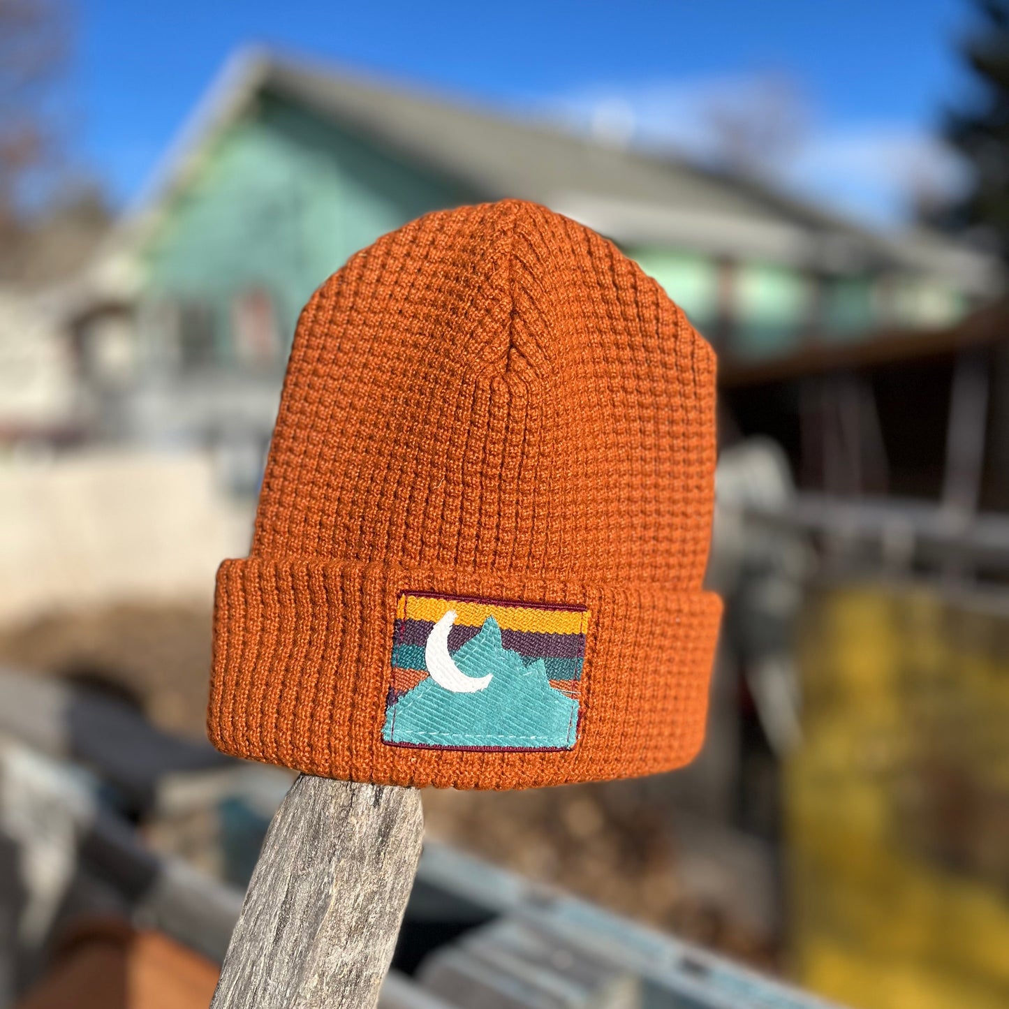 Burnt Orange Beanie - Mountain