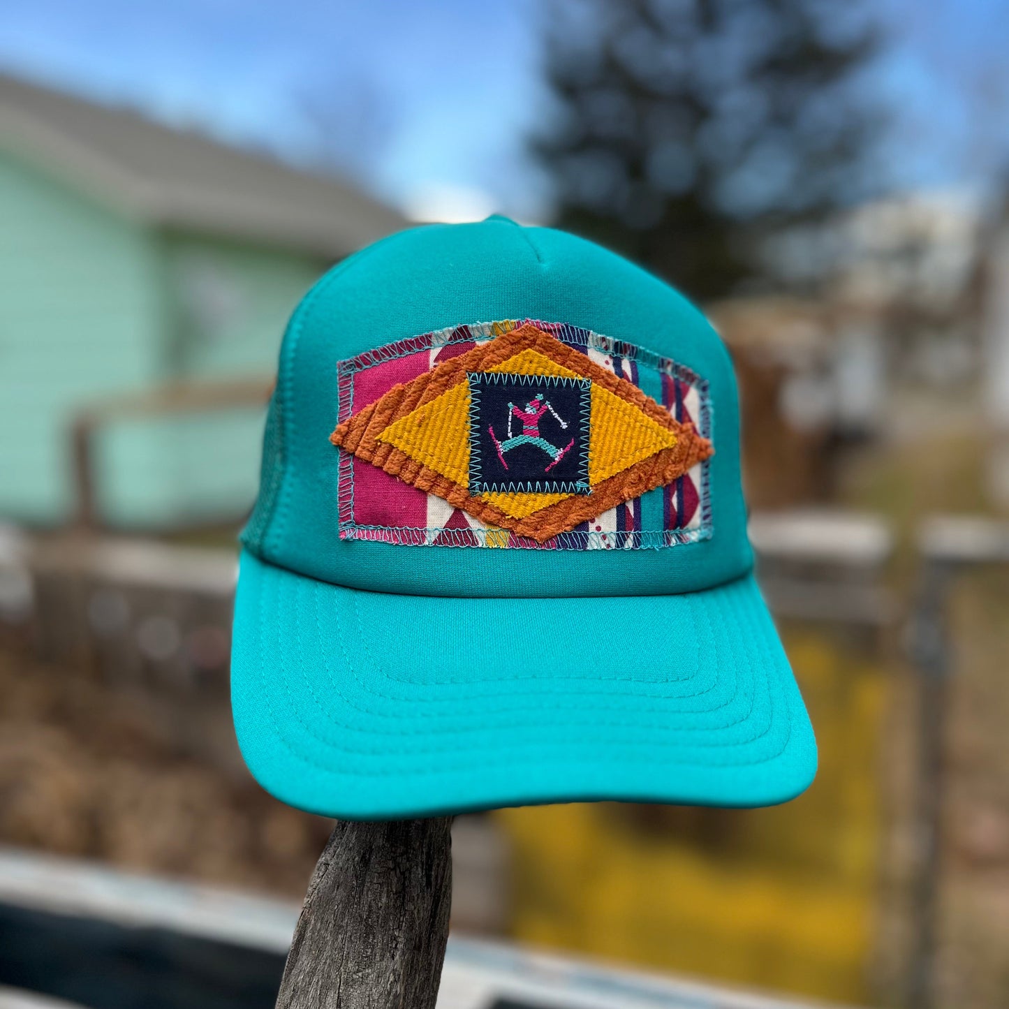 Turquoise Trucker Hat - Ski