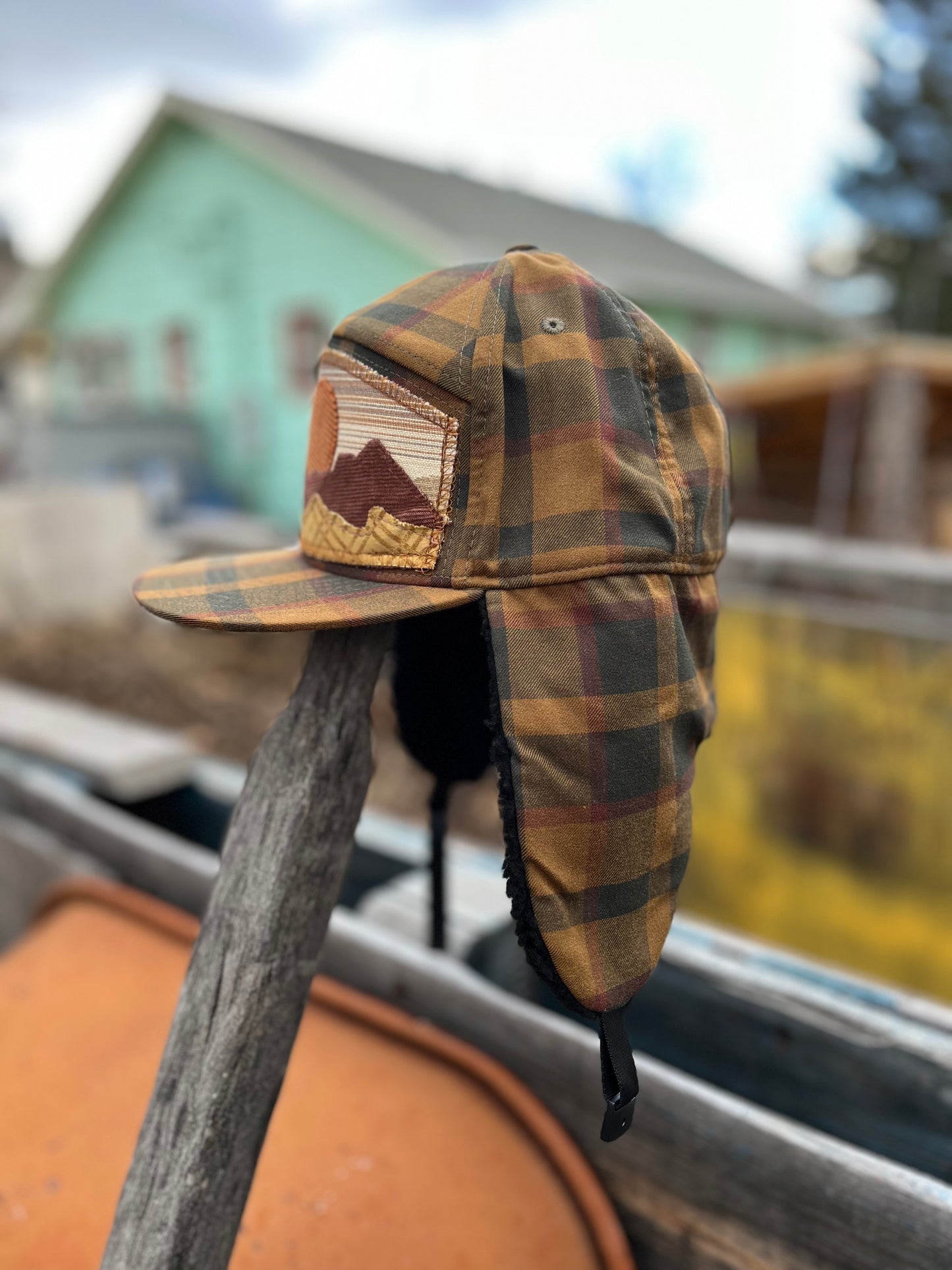 Brown Plaid Trapper Hat - Mountain