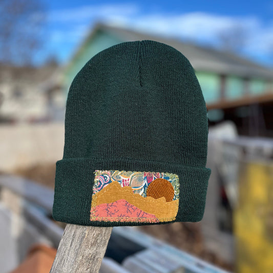 Forest Green Beanie - Mountain