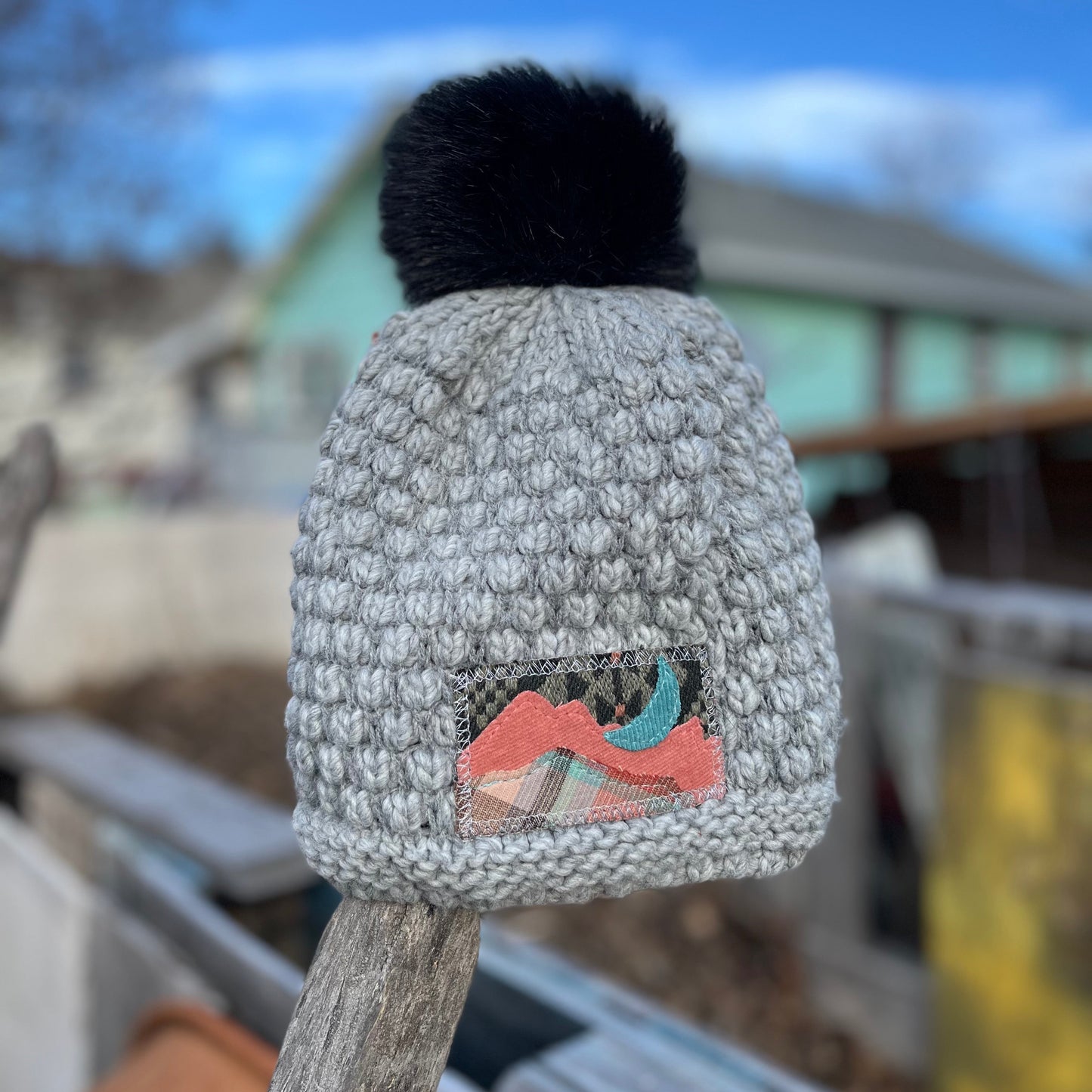 Grey Beanie - Mountain