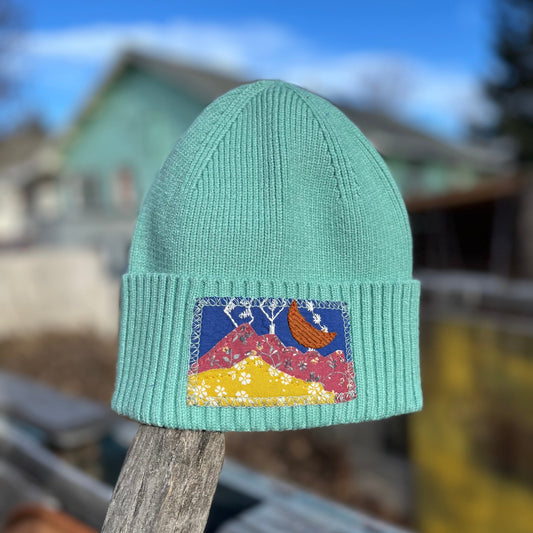 Teal Beanie - Mountain
