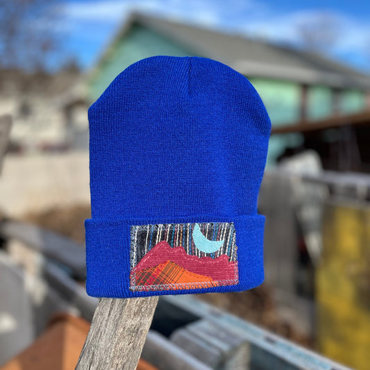 Royal Blue Beanie - Mountain