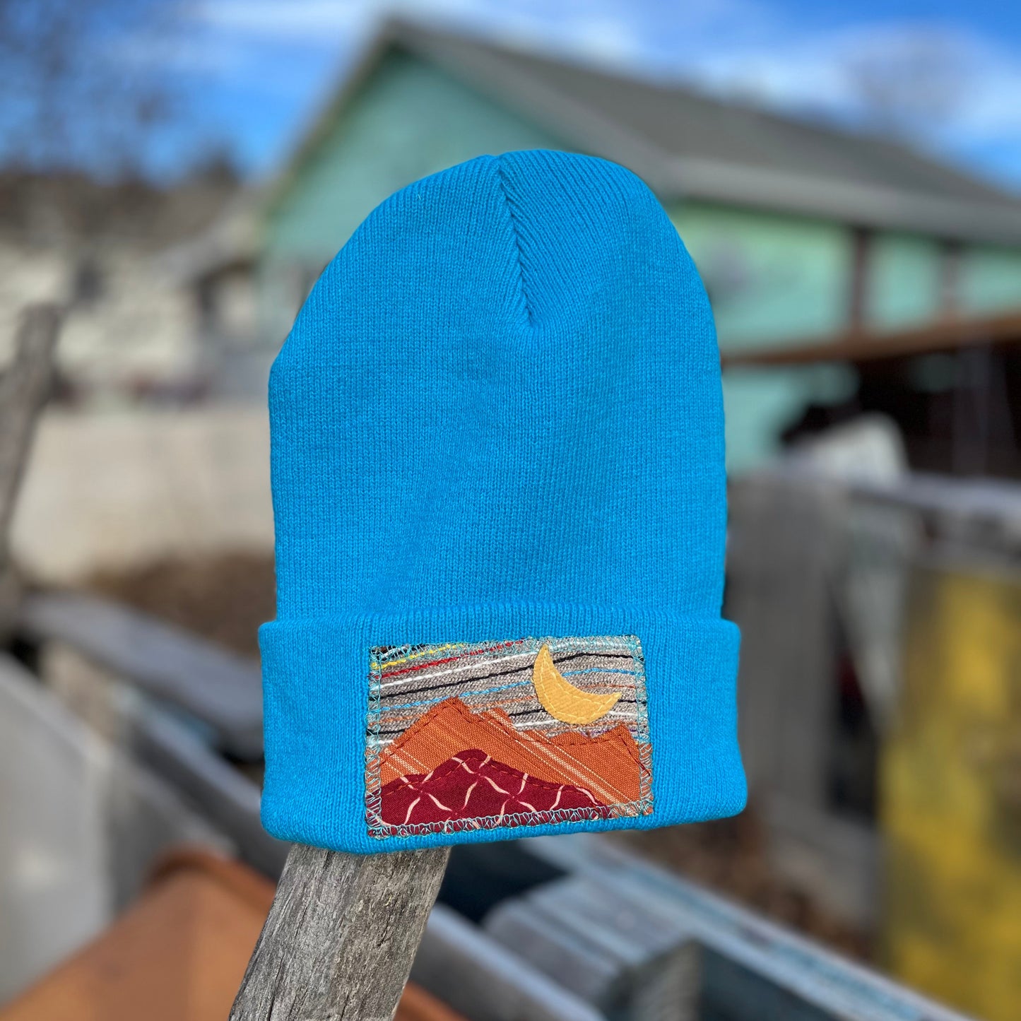 Teal Beanie - Mountain