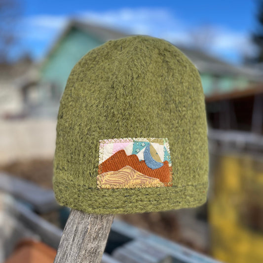 Green Beanie - Mountain