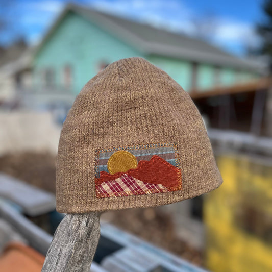Brown Beanie - Mountain