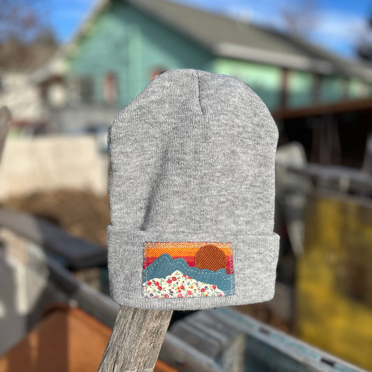 Light Grey Beanie - Mountain