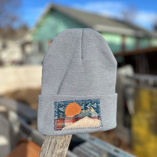Grey Beanie - Mountain