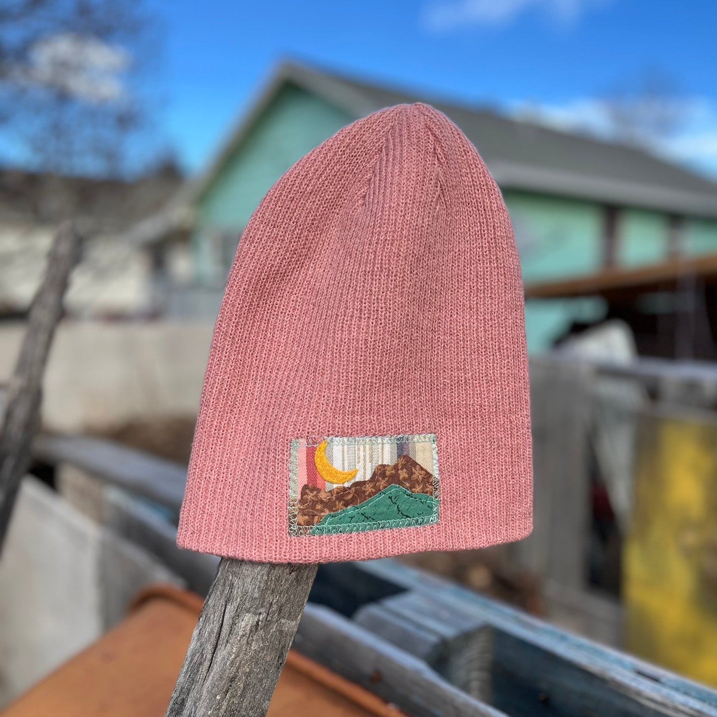 Pink Beanie - Mountain