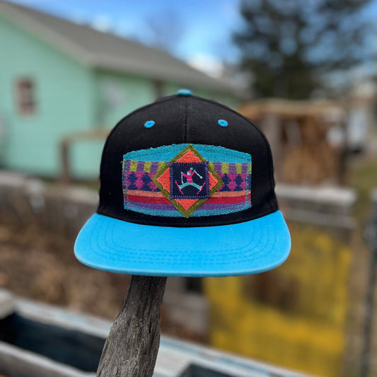 Teal and Black Trucker Hat - Ski