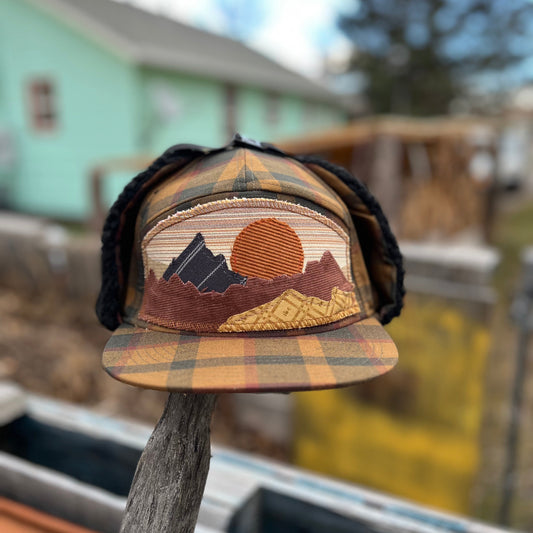 Brown Plaid Trapper Hat - Mountain