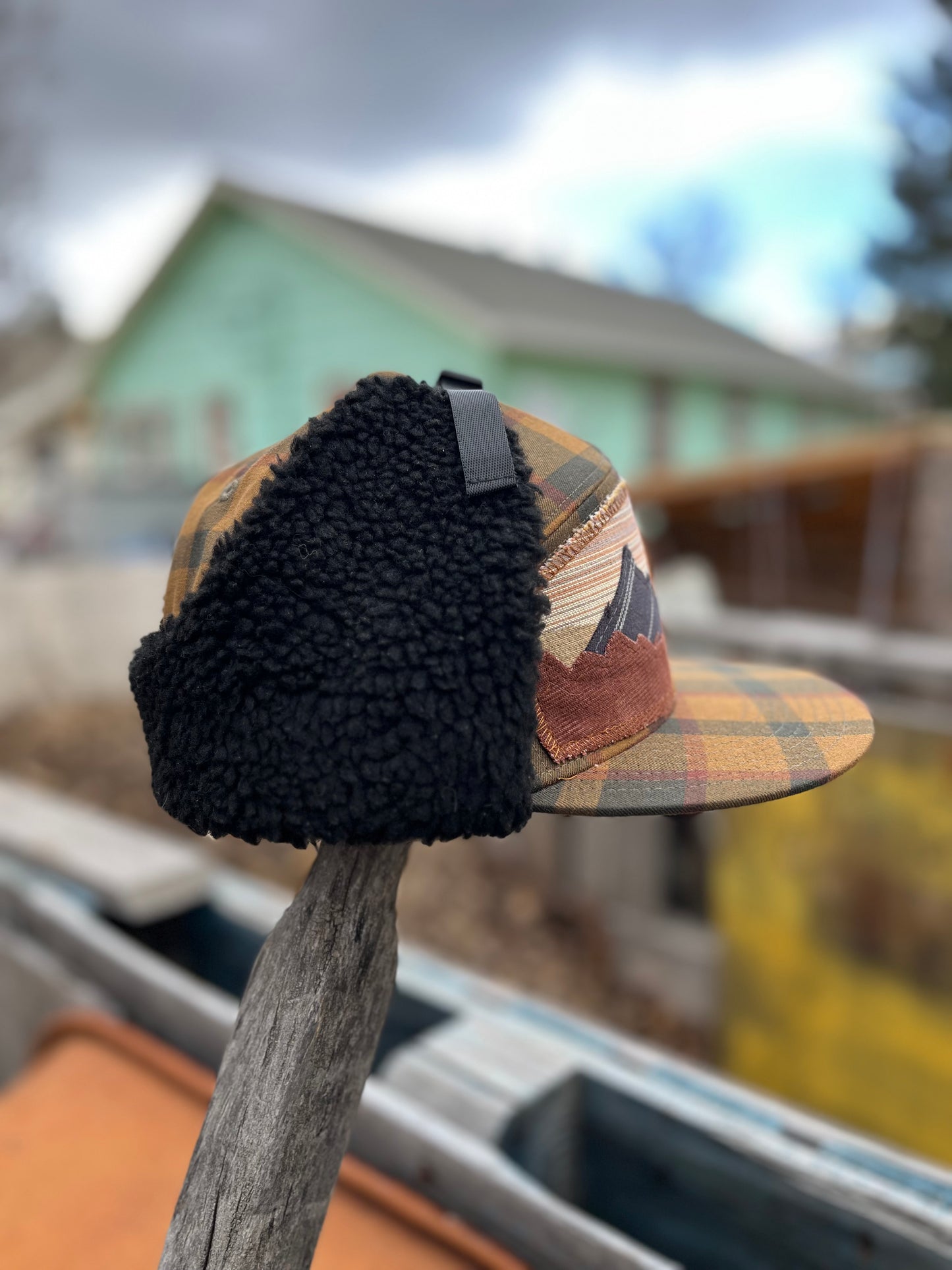 Brown Plaid Trapper Hat - Mountain