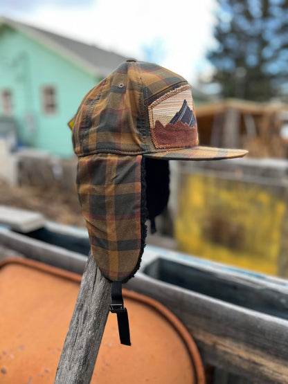 Brown Plaid Trapper Hat - Mountain