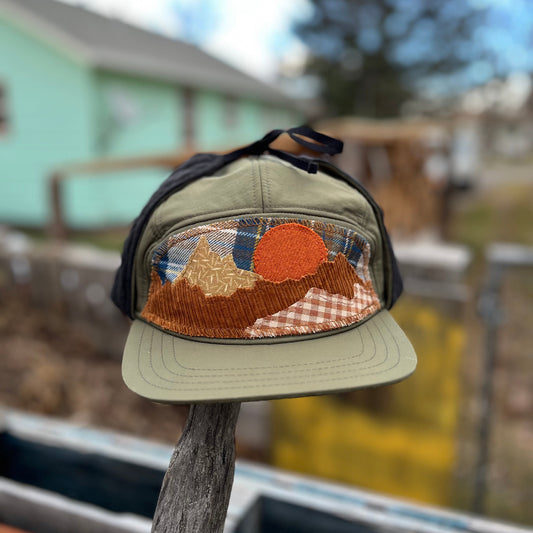 Olive Green Trapper Hat - Mountain